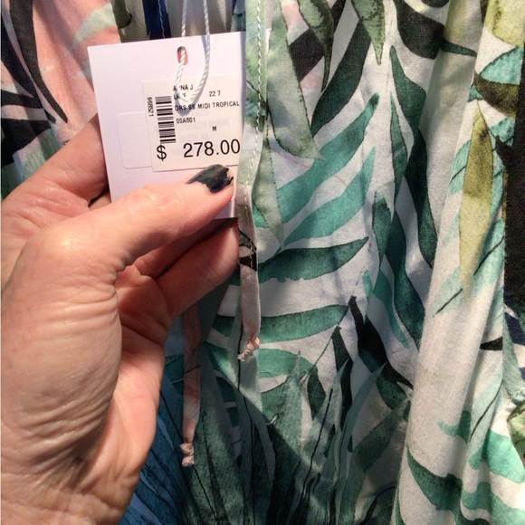 1 left ! Lavender Brown Palms maxi dress - Picture 2 of 9